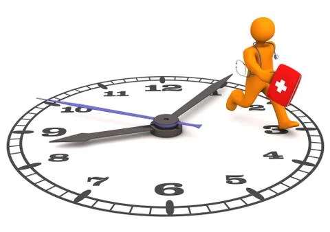 Doctor clock Stock Illustration