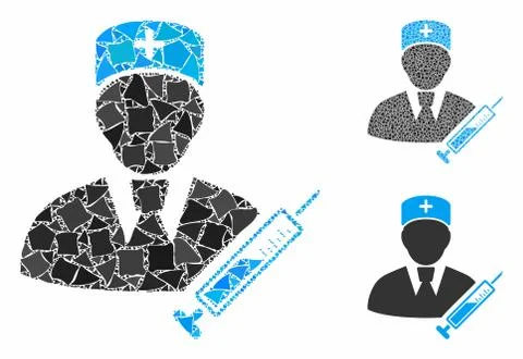 Doctor Composition Icon of Tuberous Elements Illustrazione stock