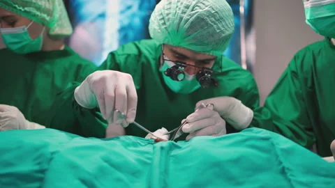 Doctor concentrate on surgery Video stock 154498292
