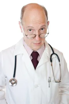 Doctor: concerned physician Stock Photos