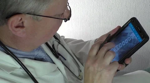 Doctor Concluding X Ray Stock Footage 55213096