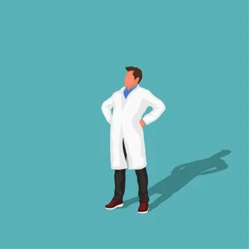 Doctor in a confident pose Stock Illustration