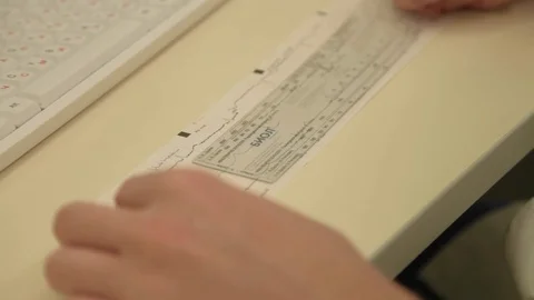 Doctor is considering a cardiogram Stock Footage 82352195
