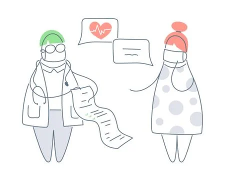 Doctor consultation Stock Illustration