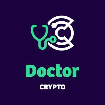 Doctor Crypto Logo Stock Illustration