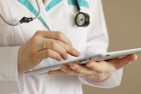 Doctor with Data Tablet Stock Photos