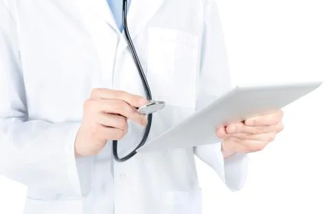 Doctor with digital tablet pc Stock Photos