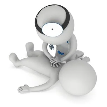 Doctor doing cpr first aid Stock Illustration