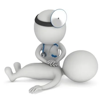 Doctor doing cpr first aid Stock Illustration