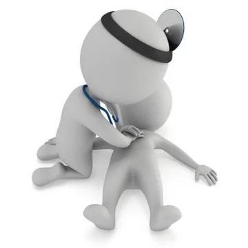 Doctor doing cpr first aid Stock Illustration