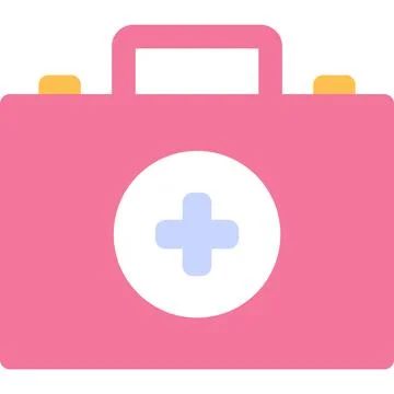 Doctor emergency case vector flat icon isolated Stock Illustration