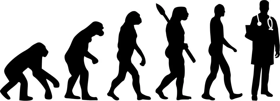 Doctor Evolution Stock Illustration