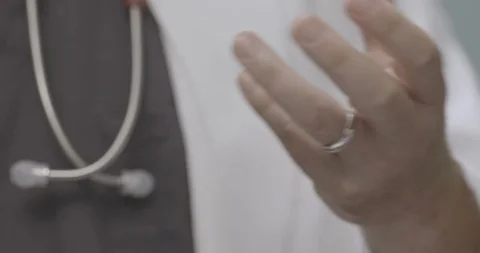 Doctor Explaining Closeup Hands Stock Footage 118017328