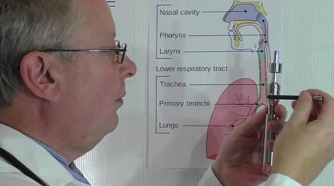 Doctor explaining electronic cigarette Stock Footage 55213154