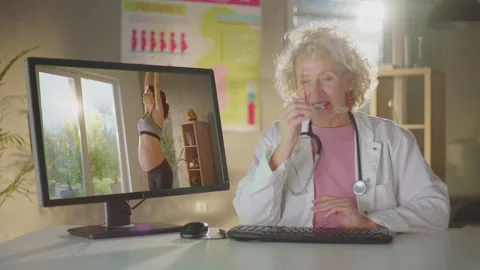 Doctor explaining importance of exercise Stock-Footage 221268383