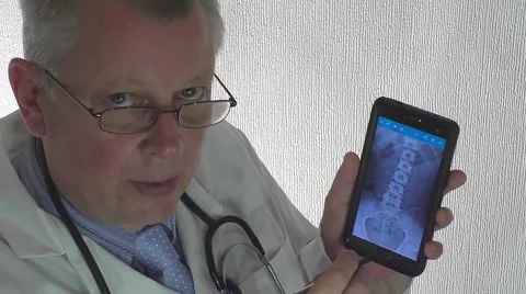 Doctor Explaining X Ray Stock Footage 55213113