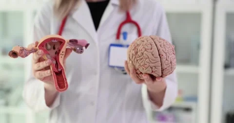 Doctor explains influence of brain on reproductive function 스톡 동영상 278079532
