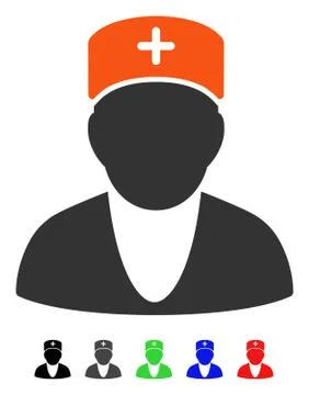 Doctor Flat Icon Illustrazione stock
