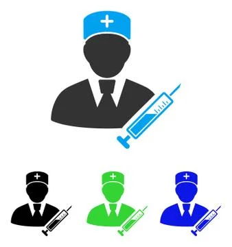 Doctor Flat Icon Stock Illustration