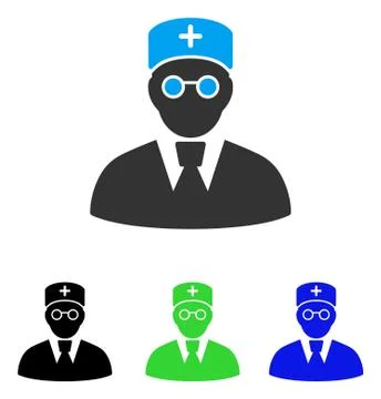 Doctor Flat Icon Stock Illustration