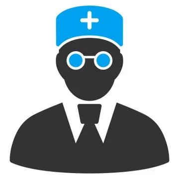 Doctor Flat Icon Illustrazione stock