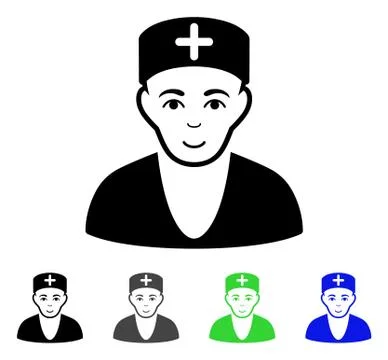 Doctor Flat Icon Illustrazione stock