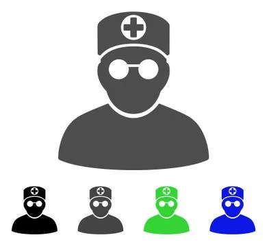 Doctor Flat Icon Stock Illustration