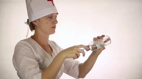 The doctor gaining in a syringe medication Stock Footage 79840824