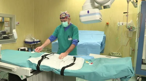 Doctor getting ready for surgical operation Stock Footage 45898847