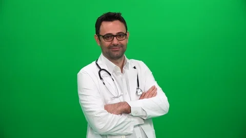 The Doctor on Green Screen Stock Footage 88651901