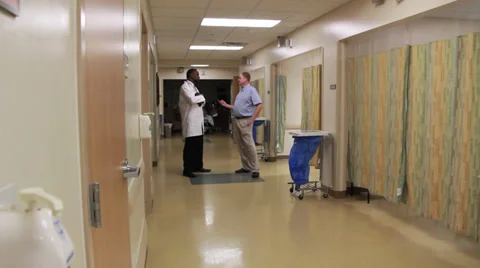 Doctor in hallway Stock Footage 32885407