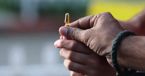 Doctor hand with injection Stock Footage 335627531