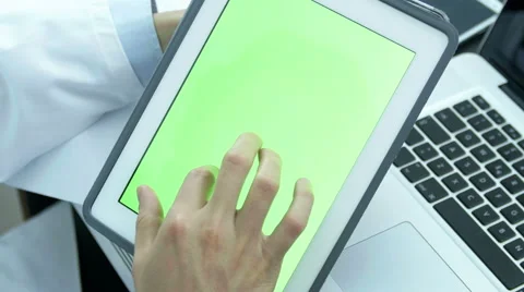 Doctor hands using tablet Stock Footage 65253073