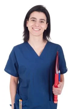 Doctor holding folder Stock Photos
