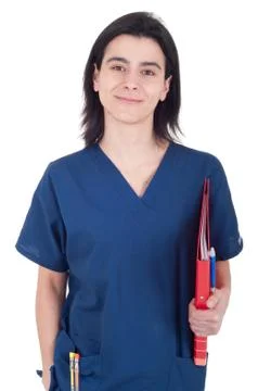 Doctor holding folder Stock Photos