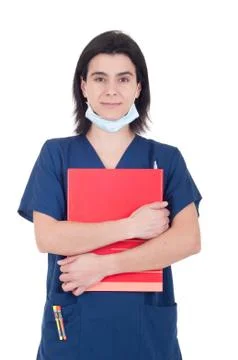 Doctor holding folder Stock Photos