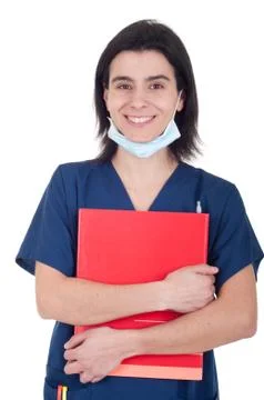 Doctor holding folder Stock Photos