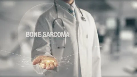 Doctor holding in hand Bone Sarcoma Stock Photos