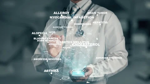Doctor holding in hand Pulmonary Embolism Stock Footage