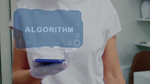 Doctor with hologram Algorithm Stock Footage 124301932
