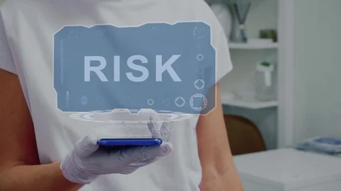 Doctor with hologram Risk Video stock 125843553