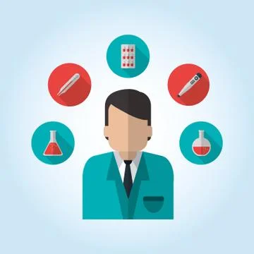 Doctor icon design , vector illustration Stock Illustration