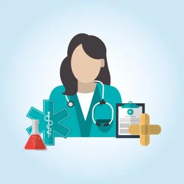 Doctor icon design , vector illustration Illustrazione stock