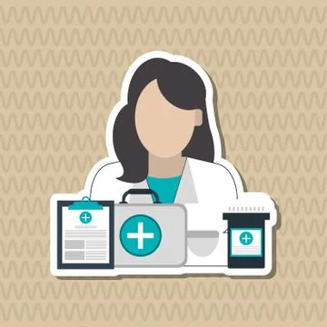 Doctor icon design , vector illustration 库存插图