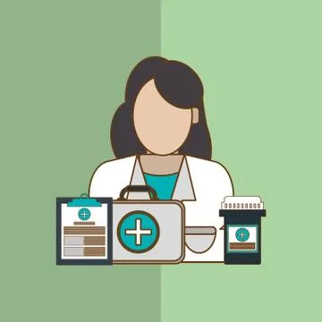 Doctor icon design , vector illustration 库存插图