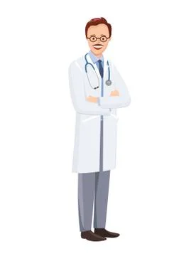 Doctor isolated on white background Stock Illustration