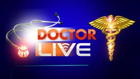 DOCTOR LIVE Background Illustrazione stock