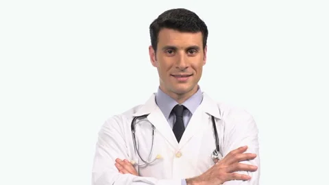 Doctor Looking At Camera Close up Shot Stock Footage 210412374