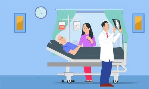 Doctor looking an X-Ray Illustrazione stock