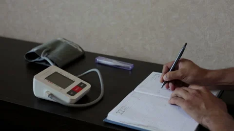 The doctor makes the the log entry Stock Footage 66760046